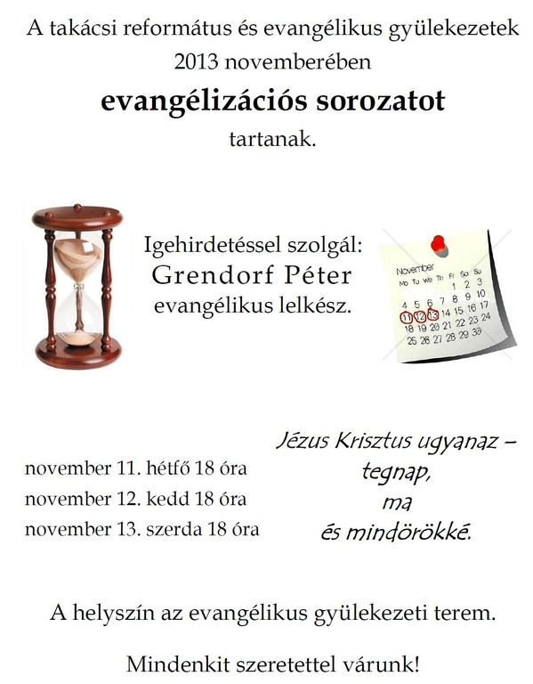 Evangélizáció 2013. november 11-13. - big