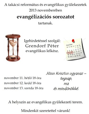 Evangélizáció 2013. november 11-13.
