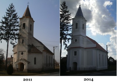 A külső felújítás sokat változtatott a templom kinézetén - small